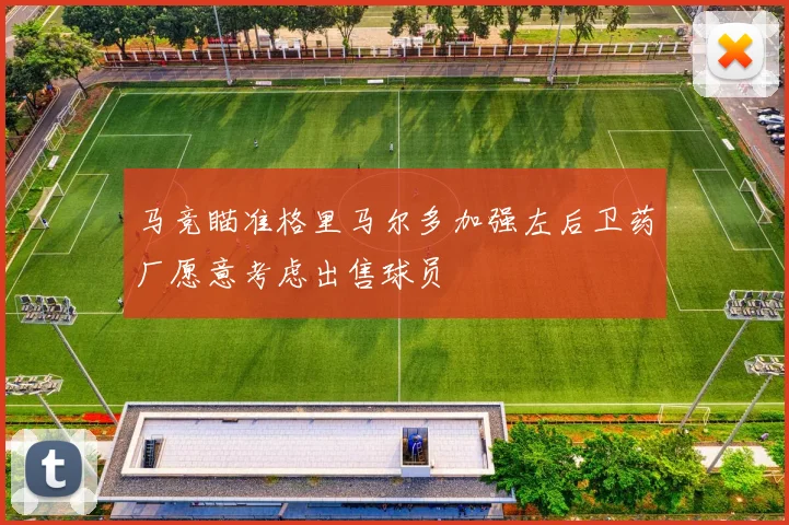 马竞瞄准格里马尔多加强左后卫药厂愿意考虑出售球员