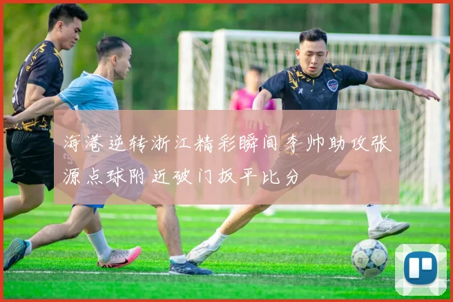海港逆转浙江精彩瞬间李帅助攻张源点球附近破门扳平比分